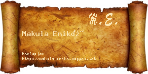 Makula Enikő névjegykártya